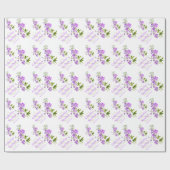 Trouwen paarse delphinium kunst custom wrap cadeaupapier (Vlak)