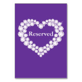 Trouwen paarse diamanten harttafel voorbehouden kaart (Achterkant)