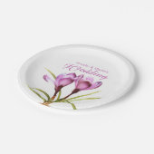 Trouwen paarse krokuskunst genoemd papier bord (Gekanteld)