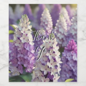 Trouwen Paarse Lila Dank u Wijnlabel Wijn Etiket (Enkel label)