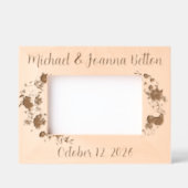 Trouwen Pas getrouwd Jubileum Bloemen Gegraveerde Lijstjes (Voorkant)