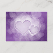 Trouwen Plaatskaarten Modern Hearts Paarse Plaatskaartje (Achterkant)