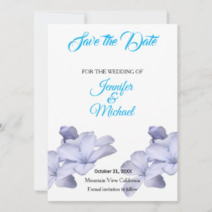Trouwen Professionele Klassieke Bloemen Sky Blue Save The Date