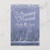Trouwen QR delen liefde winter bruiloft sneeuw bla Informatiekaartje (Voorkant)