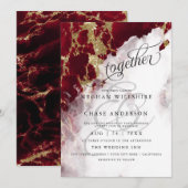 TROUWEN | Rode Robijn Geode Waterverf BlootsvoetsB (Voorkant / Achterkant)