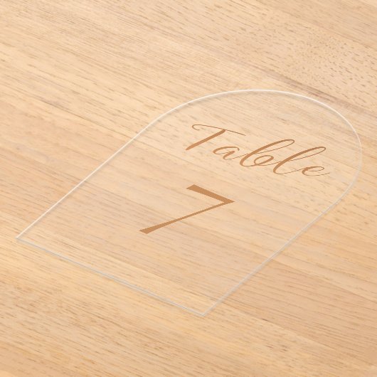 Trouwen roos gouden sierlijke acryl tafel nummer acryl uitnodigingen (Laagn)