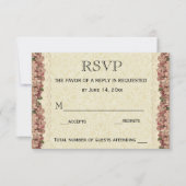 Trouwen RSVP Kaart / Bloemen Kant  (Voorkant)
