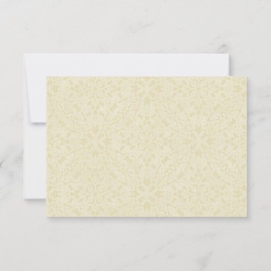 Trouwen RSVP Kaart / Bloemen Kant  (Achterkant)