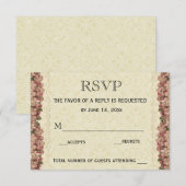 Trouwen RSVP Kaart / Bloemen Kant  (Voorkant / Achterkant)