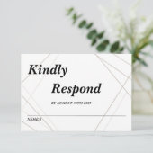 Trouwen RSVP Kaart – Elegant Response Kaart (Staand voorkant)