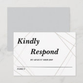 Trouwen RSVP Kaart – Elegant Response Kaart (Voorkant / Achterkant)