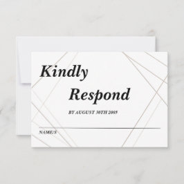 Trouwen RSVP Kaart – Elegant Response Kaart
