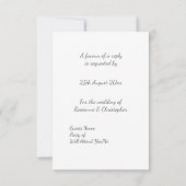 Trouwen RSVP Kaart Zilveren Libellen Hart (Achterkant)