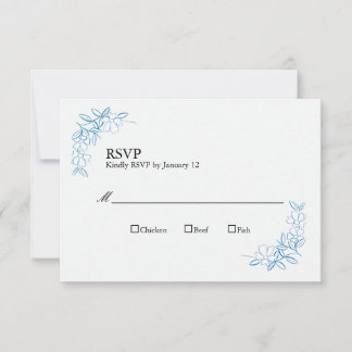 Trouwen RSVP Kaarten  Dusty Blue Kaartje