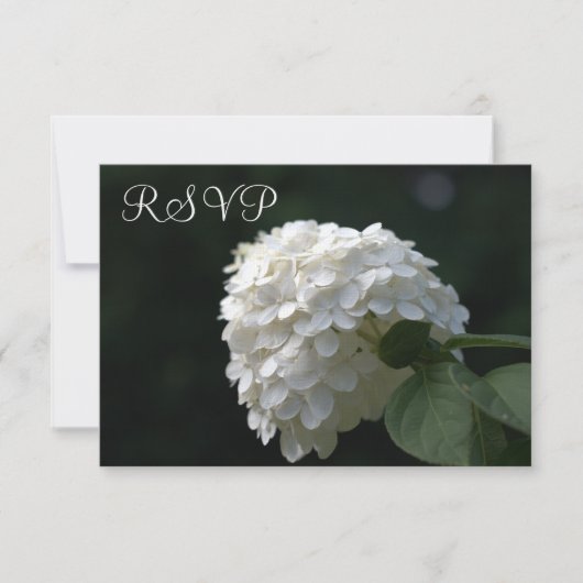 Trouwen RSVP Kaarten Witte Limoen Hydrangea (Voorkant)