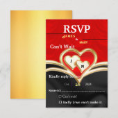 trouwen RSVP kaartje (Voorkant / Achterkant)