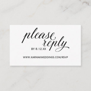 Trouwen RSVP Online Kaarten   Elegante wervelingen