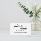 Trouwen RSVP Online Kaarten | Elegante wervelingen (Staand voorkant)