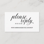 Trouwen RSVP Online Kaarten | Elegante wervelingen (Voorkant)
