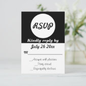 Trouwen RSVP Polka Dots  kleur (Staand voorkant)