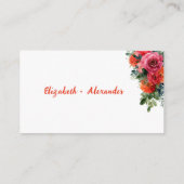 Trouwen RSVP QR code Sinaasappel Roze Waterverf Bl Informatiekaartje (Achterkant)