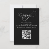 Trouwen RSVP QR Code Zwart-wit (Voorkant)