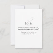 Trouwen RSVP QR Code Zwart-wit Kaartje (Achterkant)