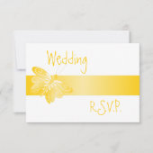 Trouwen RSVP Yellow Butterfly (Voorkant)