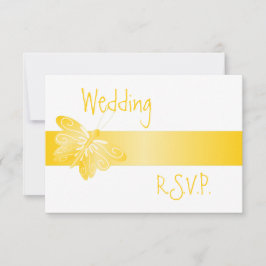 Trouwen RSVP Yellow Butterfly