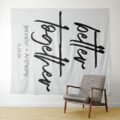 Trouwen Samen Is Beter Persoonlijke Achtergrond Wandkleed (In Situ (horizontaal))