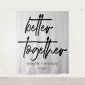 Trouwen Samen Persoonlijke Achtergrond Wandkleed (Voorkant)