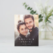 Trouwen save de datum aangepaste foto briefkaart (Staand voorkant)