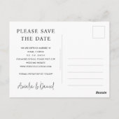 Trouwen save de datum aangepaste foto briefkaart (Achterkant)