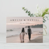 Trouwen save de datum aangepaste fotokaart kaart (Staand voorkant)