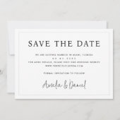 Trouwen save de datum aangepaste fotokaart kaart (Achterkant)