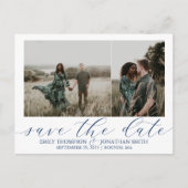 Trouwen Save The Date Briefkaarten Twee foto's Nav (Voorkant)