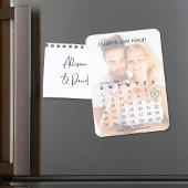 Trouwen Save the Date Calendar Sjabloon Magneet
