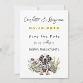 Trouwen Save the Date Dalmatische Puppy Aankondigi (Voorkant)