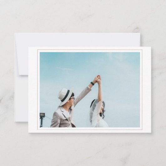 Trouwen Save the Date Kaart met Foto RSVP (Voorkant)