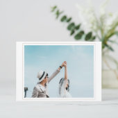 Trouwen Save the Date Kaart met Foto RSVP (Staand voorkant)