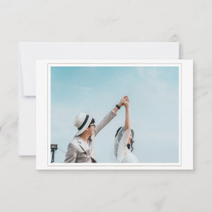 Trouwen Save the Date Kaart met Foto RSVP