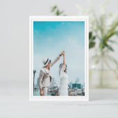 Trouwen Save the Date Kaart met Foto RSVP (Staand voorkant)