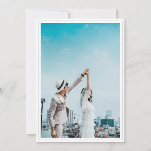 Trouwen Save the Date Kaart met foto uitnodiging (Voorkant)