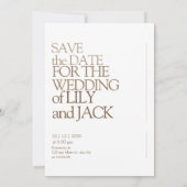 Trouwen Save the Date Kaart met foto uitnodiging (Achterkant)