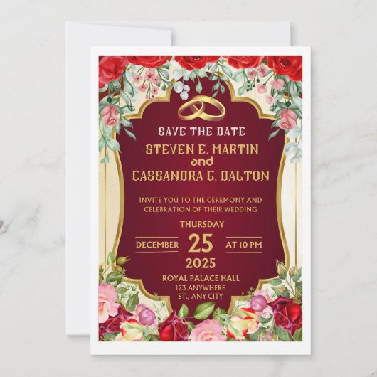 Trouwen Save the Date Kaarten (Achterkant)