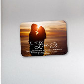Trouwen Save the Date Love Script Foto Magneet