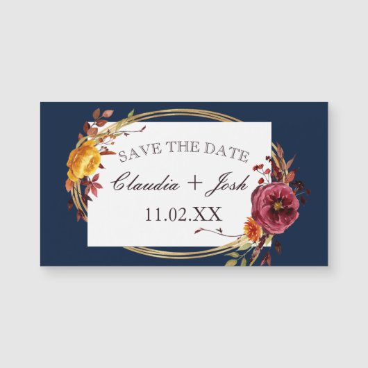 Trouwen Save The Date Magnets voor Navy Wedding (Voorkant)