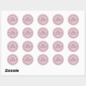 Trouwen Save the Date Parfait Roze Ronde Sticker (Vel)