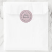 Trouwen Save the Date Pastel Paars Ronde Sticker (Tas)