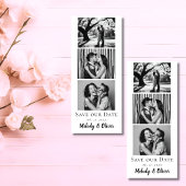 Trouwen Save the Date Photo Booth Fotostrip Magnetische Uitnodiging